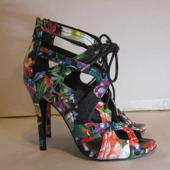 strappy bootie heels